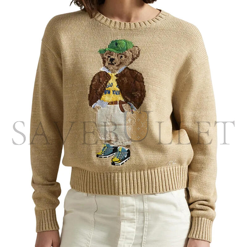 POLO RALPH LAUREN POLO BEAR INTARSIA SWEATER 211972121